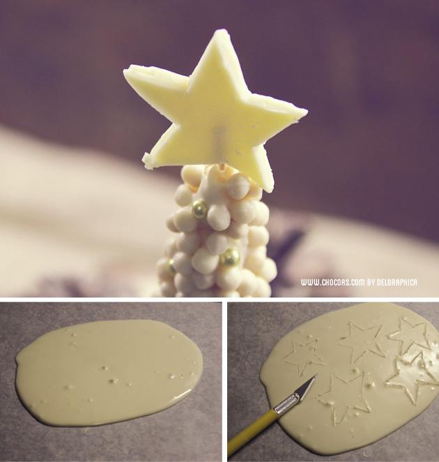 cómo hacer una estrella de chocolate blanca estrella chocolate blanca