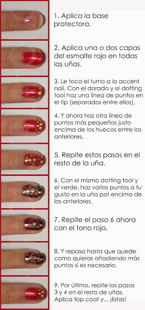 Tutorial - Christmas nails: Dotted Christmas