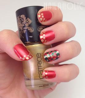 Tutorial - Christmas nails: Dotted Christmas