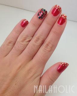 Tutorial - Christmas nails: Dotted Christmas