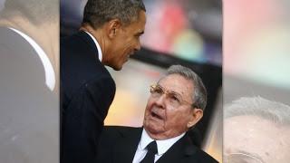 El saludo entre B. Obama y Raúl Castro [+ fotos y video]