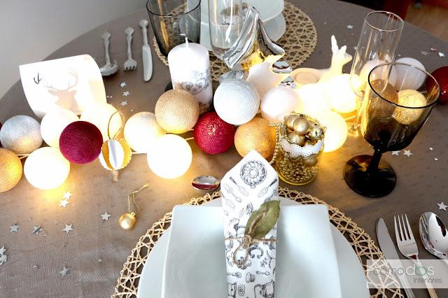 Poner la mesa en navidad con ideas nuevas y detalles DIY. Guirnaldas de luz Poner la mesa en navidad con ideas nuevas y detalles DIY. Guirnaldas de luz