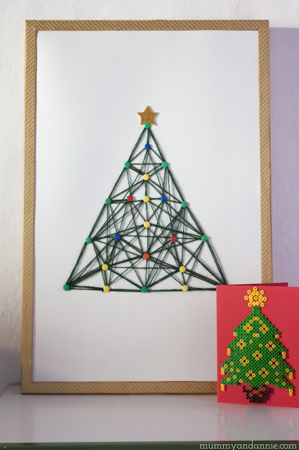 DIY: Un árbol de navidad con lana y chinchetas