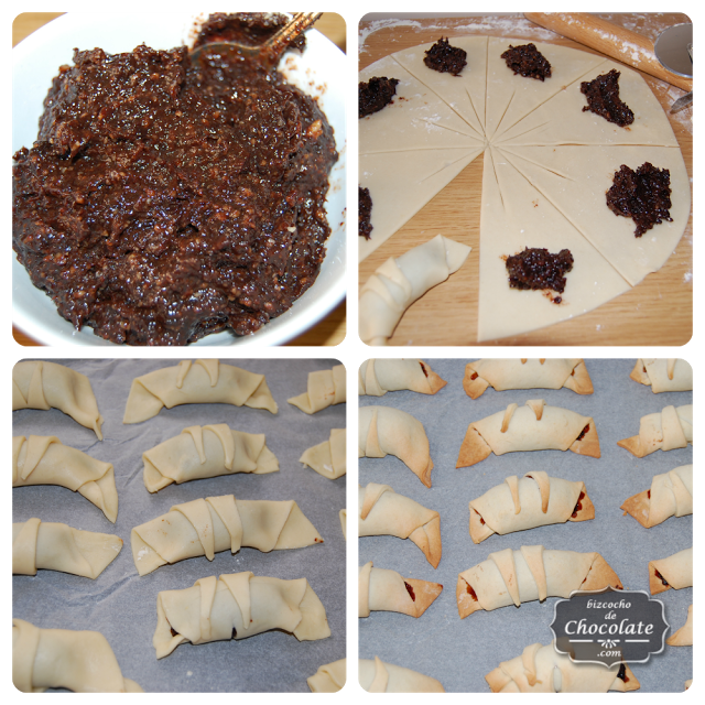 Croissants rellenos de mermelada de ciruelas y nuez rallada, Tradiciones navideñas en Rumanía Croissants rellenos de mermelada de ciruelas y nuez rallada, Tradiciones navideñas en Rumanía