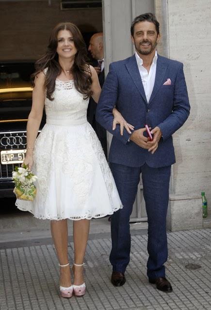 Araceli y Fabian Mazzei, vestidos de novios