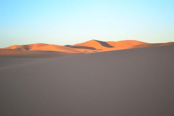 Desierto del Sáhara, al atardecer