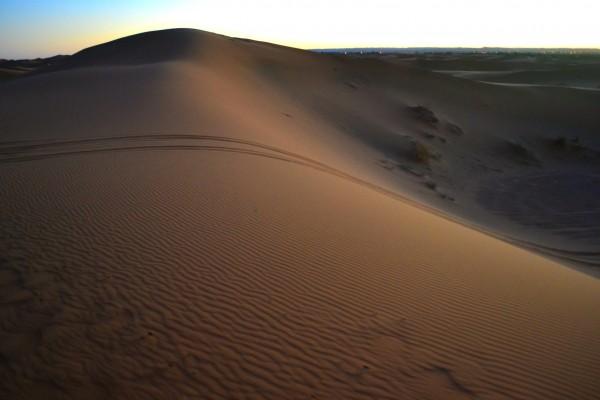 Desierto del Sáhara, al atardecer