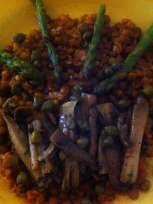 Lentejas-con-setas-y-espárragos-trigueroa Lentejas con Setas y Espárragos Trigueros