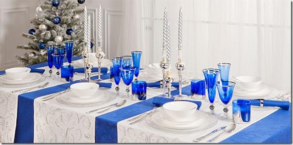 Lindas mesas navideñas en color azul Lindas mesas navideñas en color azul