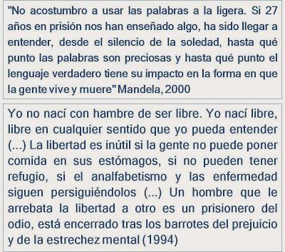 HOMENAJE A NELSON MANDELA, LA MÚSICA QUE LE ACOMPAÑÓ EN  SU LUCHA POR LA DIGNIDAD