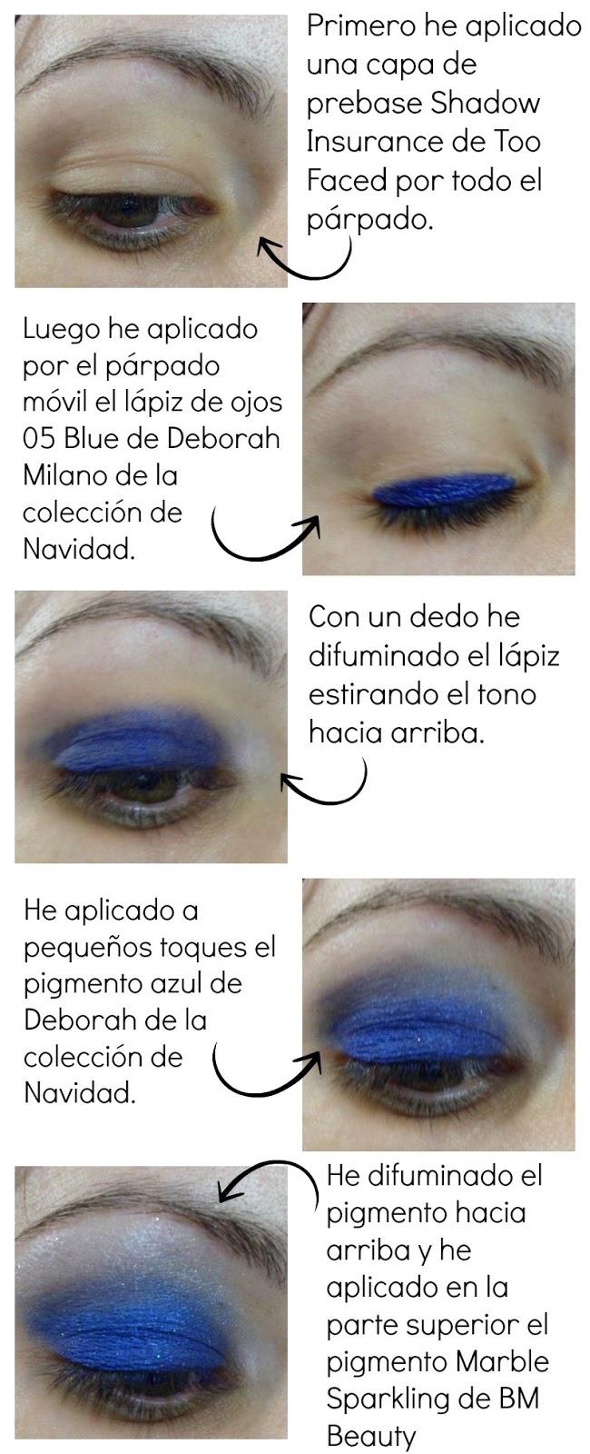 Maquillaje Navidad: azul y bronce Maquillaje Navidad: azul y bronce