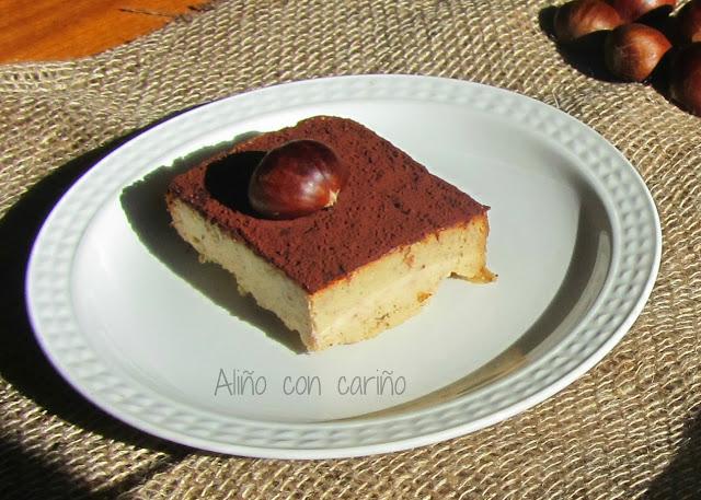 TARTA DE CASTAÑAS Y QUESO