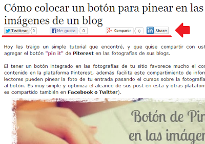 Cómo colocar un botón para pinear en las imágenes de un blog