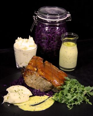 Panza de cerdo glaseada o