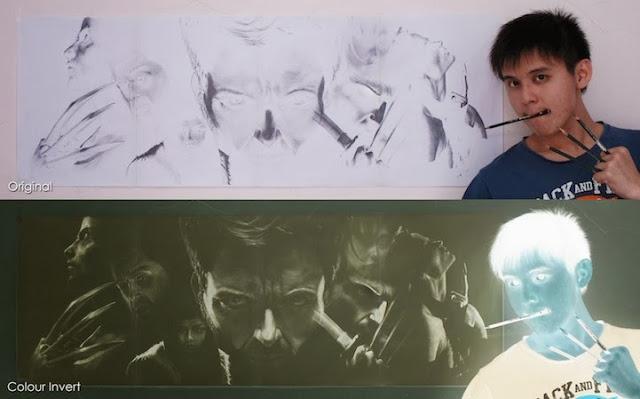 Gente increíble: Brian Lai, un artista que dibuja retratos en negativo Gente increíble: Brian Lai, un artista que dibuja retratos en negativo