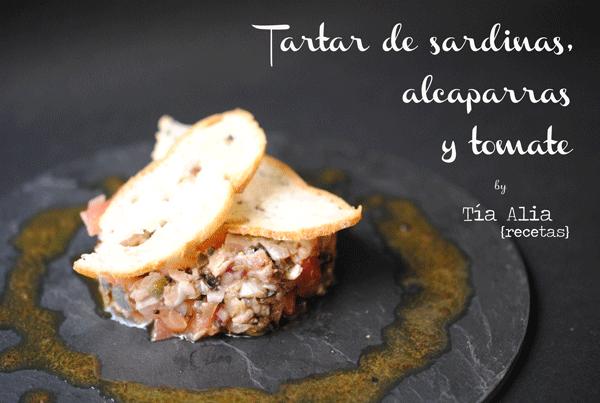 Tartar de sardinas, alcaparras y tomate Tartar de sardinas, alcaparras y tomate