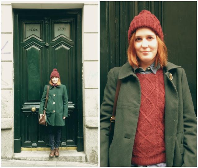 Burdeos y verde Burdeos y verde