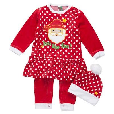 Conoce los Pijamas de Navidad para bebés de Zippy y consigue uno Pijama navidad para bebés Papá Noel niña con gorro