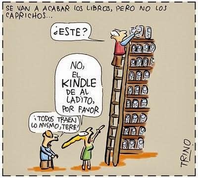 Viñeta de Trino Libros vs e-books: la batalla que ganó el lector (en 25 viñetas)