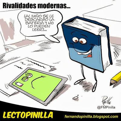 Libros vs e-books: lectorpinilla Libros vs e-books: la batalla que ganó el lector (en 25 viñetas)