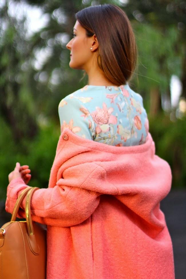 Pink Coat and blue dress Pink Coat and blue dress