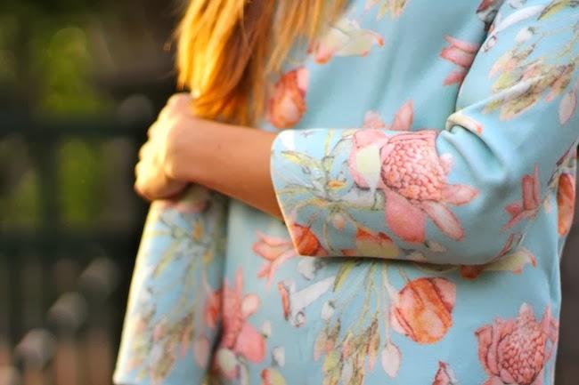 Pink Coat and blue dress Pink Coat and blue dress