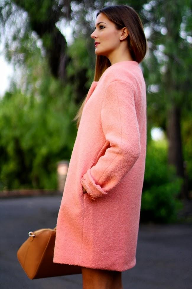 Pink Coat and blue dress Pink Coat and blue dress