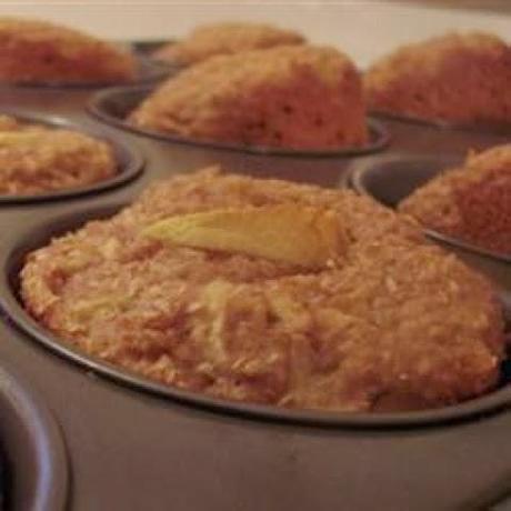 Receta de muffins de canela y manzana para intolerantes al huevo