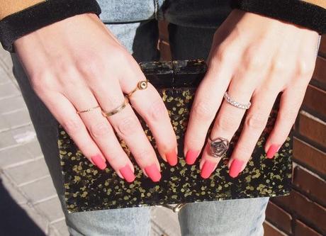 Camel and black coat with stilettos Camel and black coat with stilettos