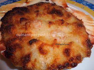 Conchas de salmón y gambas Conchas de salmón y gambas