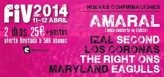 Amaral y Los Coronas se suman al FIV 2014