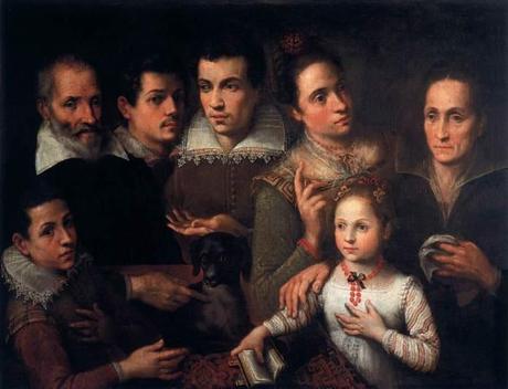 Lavinia Fontana, Retrato de familia. 1598-1600