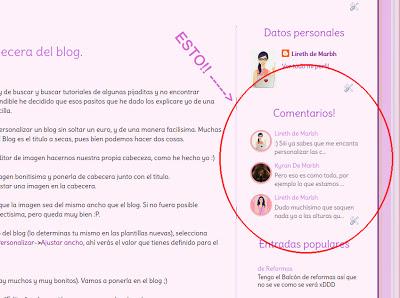 Comentarios Recientes con Avatar!! Comentarios Recientes con Avatar!!