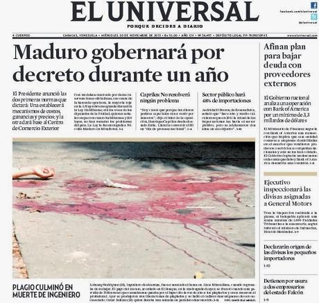 En Venezuela, el diario El Universal fue denunciado