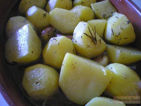 Pollo a la naranja con patatas asadas Pollo a la naranja con patatas asadas