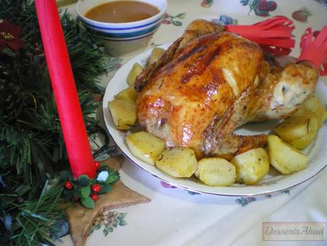 Pollo a la naranja con patatas asadas Pollo a la naranja con patatas asadas