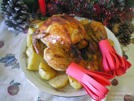 Pollo a la naranja con patatas asadas Pollo a la naranja con patatas asadas