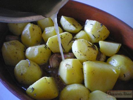 Pollo a la naranja con patatas asadas Pollo a la naranja con patatas asadas