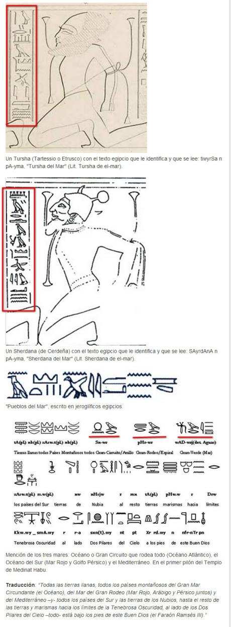 Ejemplos de inscripciones donde se menciona el 'mar' junto a Historiadora de la UNED afirma que los egipcios no tenían un nombre para el ‘mar’ antes de los Hicsos.