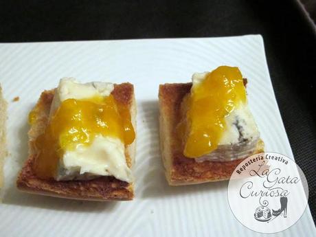 TOSTA DE FOIE CON MANGO Y TOSTA DE GORGONZOLA CON MERMELADA DE MANGO TOSTA DE FOIE CON MANGO Y TOSTA DE GORGONZOLA CON MERMELADA DE MANGO