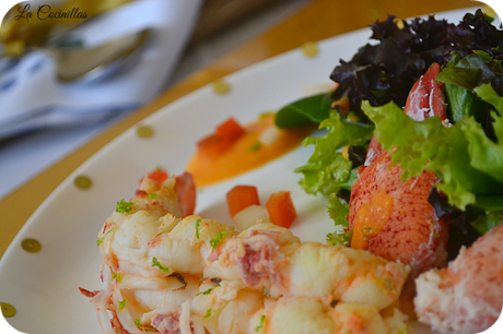 Bogavante con gazpacho de melon y lima Bogavante con gazpacho de melon y lima