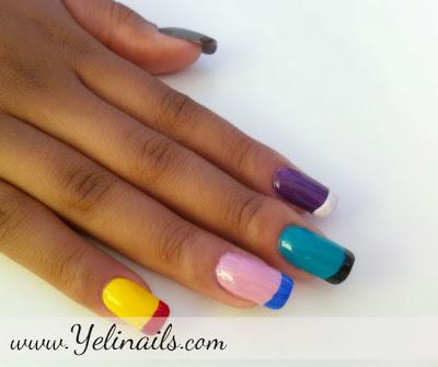 Manicura multicolor. Manicura multicolor.