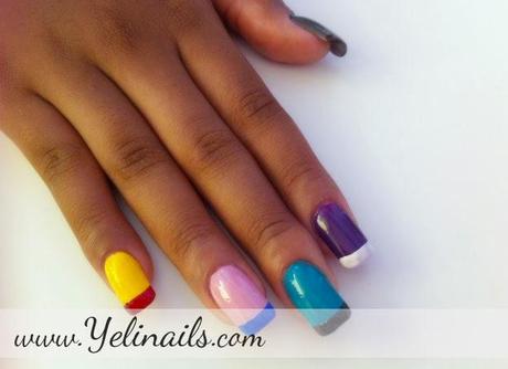 Manicura multicolor. Manicura multicolor.