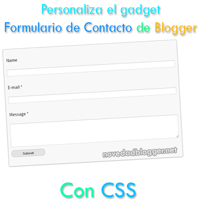 Personalizar Formulario de Contacto de Blogger Personalizar Formulario Contacto Blogger