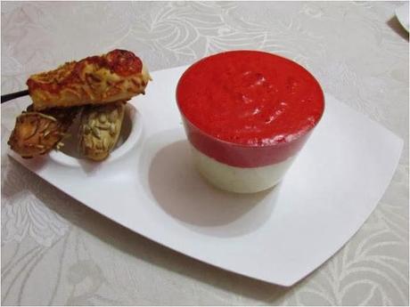 CREMA DE BACALAO CON CREMA DE PIMIENTOS CREMA DE BACALAO CON CREMA DE PIMIENTOS