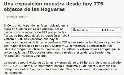 Crónica de una exposición histórica: 75 Aniversari de Les Fogueres de Sant Joan Crónica de una exposición histórica: 75 Aniversari de Les Fogueres de Sant Joan