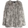 H M grey faux fur jacket Inspiración looks de fiesta