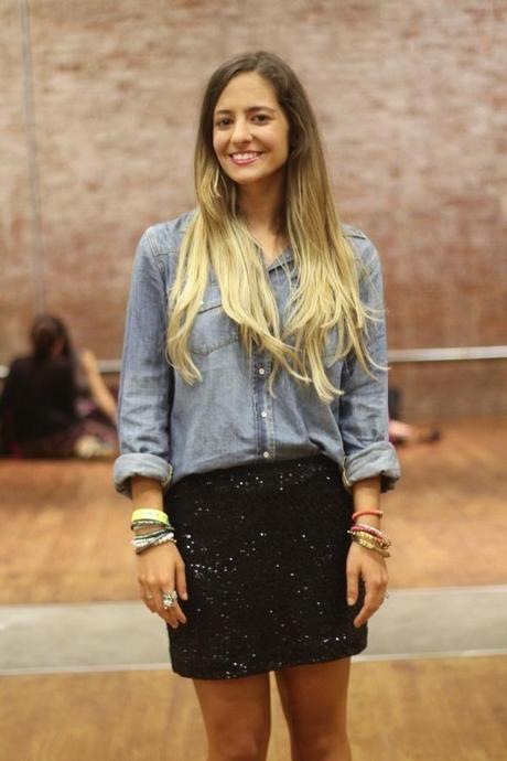 Camisa de Jeans y lentejuelas camisa de jean y lentejuelas, looks, patty arata blog, pinterest