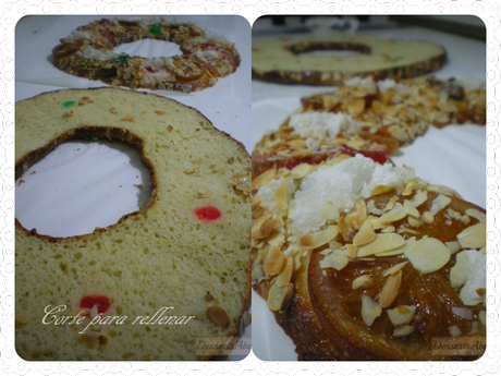 Roscón de Reyes relleno de nata y trufa Roscón de Reyes relleno de nata y trufa