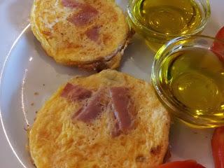 Tortillitas con manzana y jamón Tortillitas con manzana y jamón
